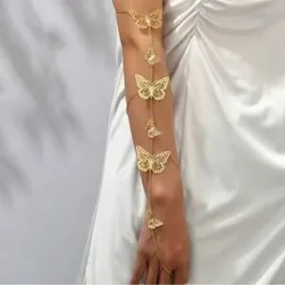 Big Butterfly Tassel Arm Chain Bracelet Women